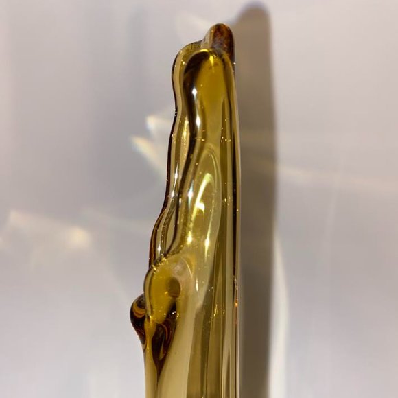 Fenton - Rose Amber Vase - 15" - Picture 3 of 6